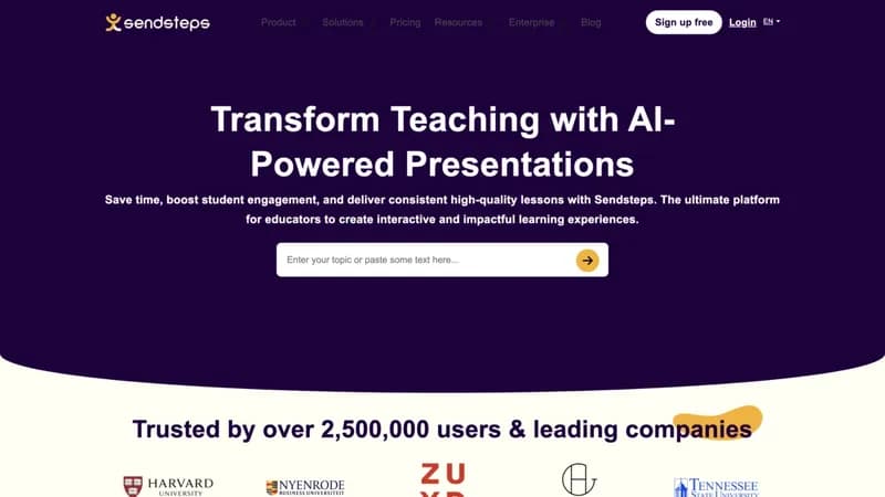 Sendsteps.ai screenshot