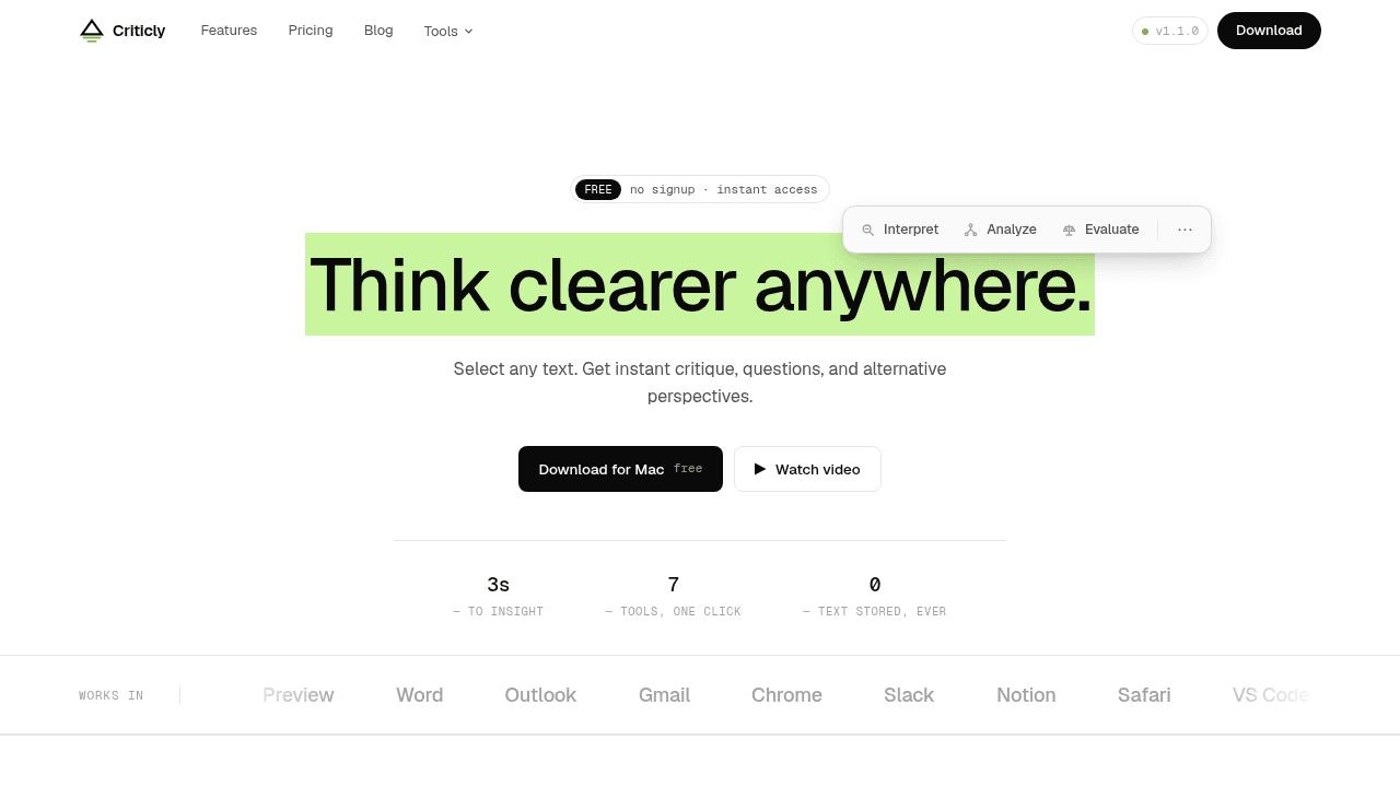 criticly website