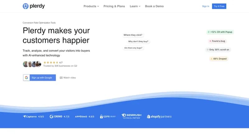 Plerdy screenshot