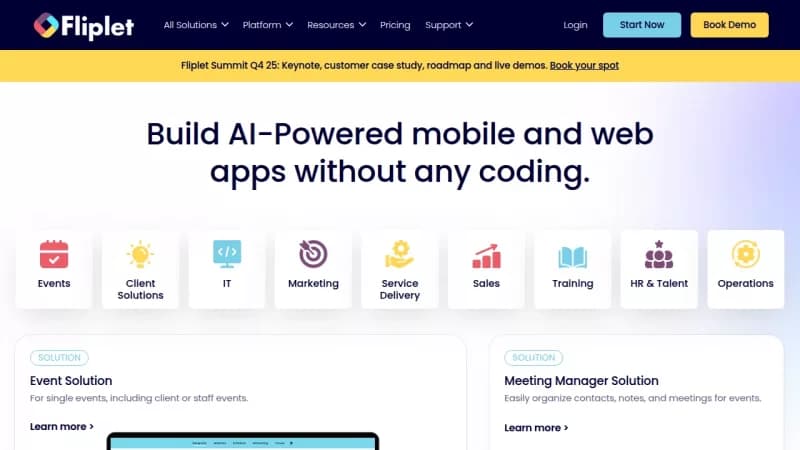 Fliplet screenshot
