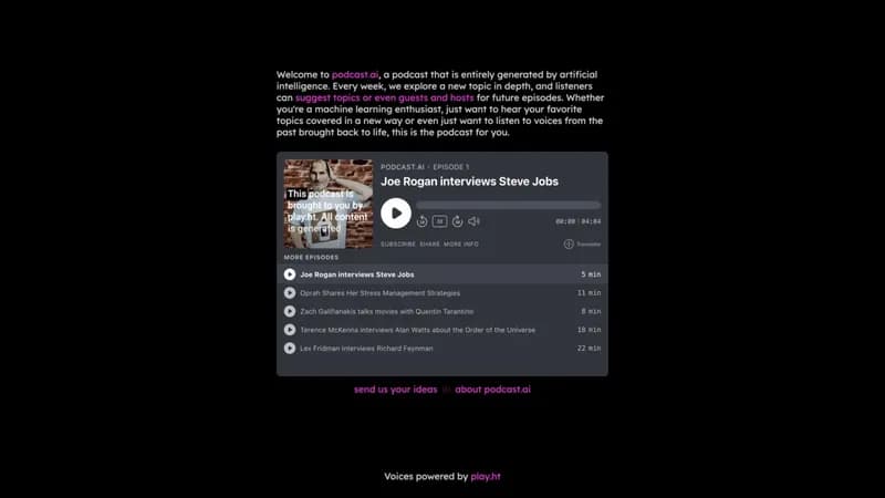 podcast.ai screenshot