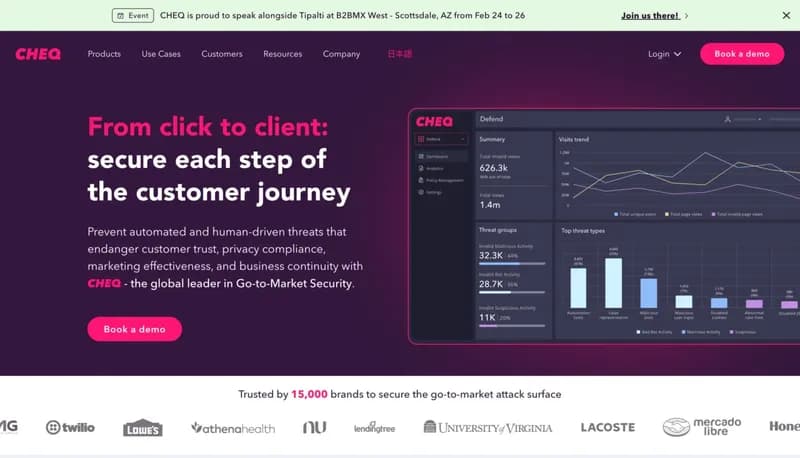 CHEQ screenshot