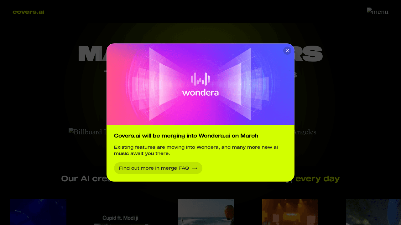 covers.ai website