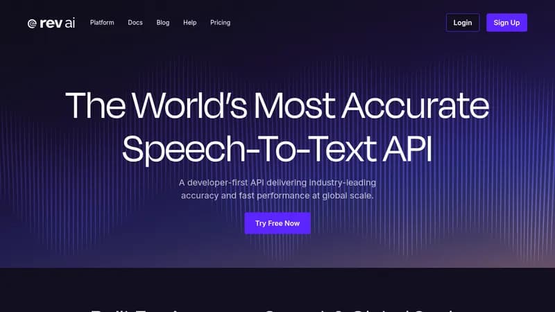 rev.ai website