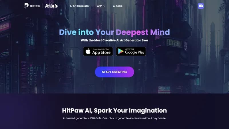 HitPaw AI Art Generator screenshot