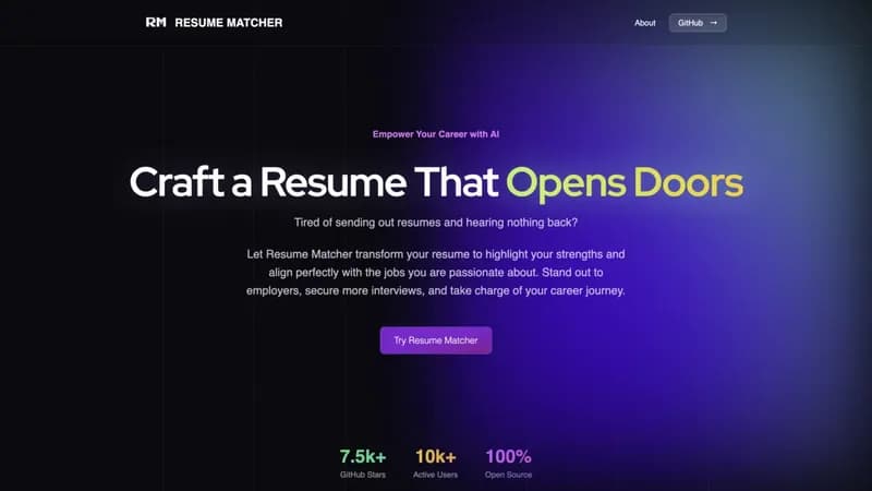 Resume Matcher screenshot
