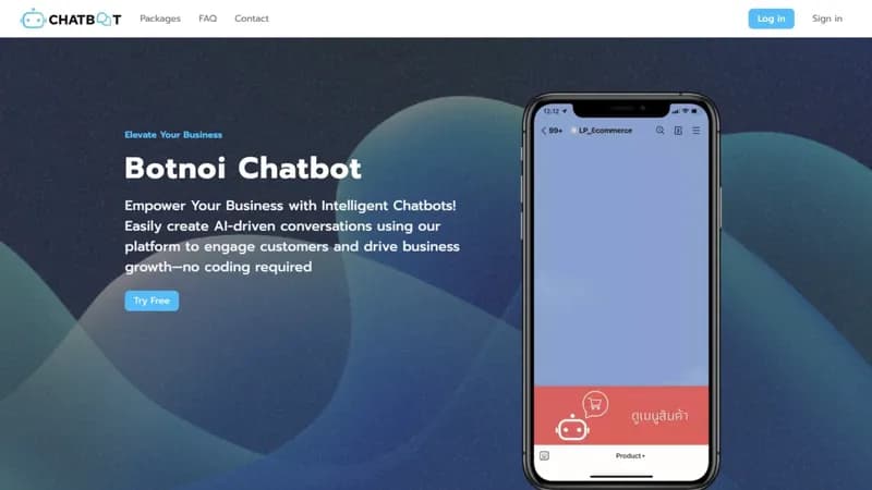 Botnoi AI Chatbot screenshot