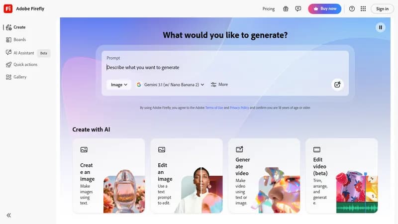 adobe firefly website
