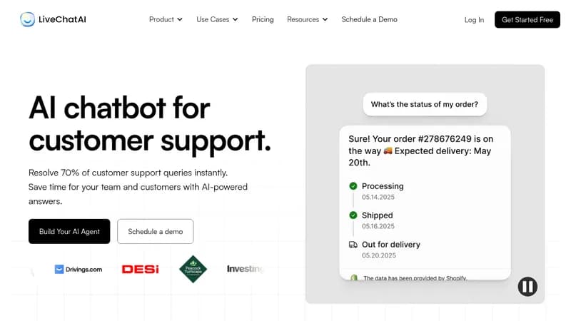 livechatai website