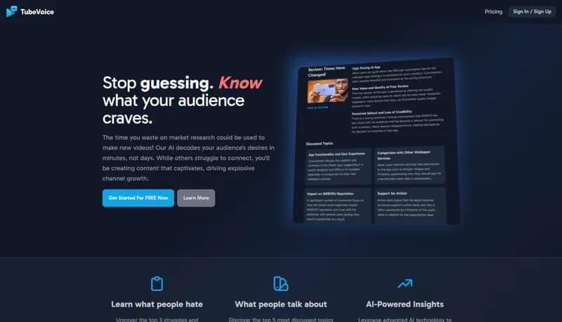 TubeVoice screenshot