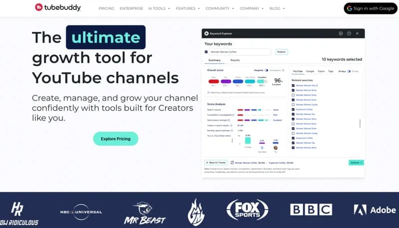 TubeBuddy screenshot