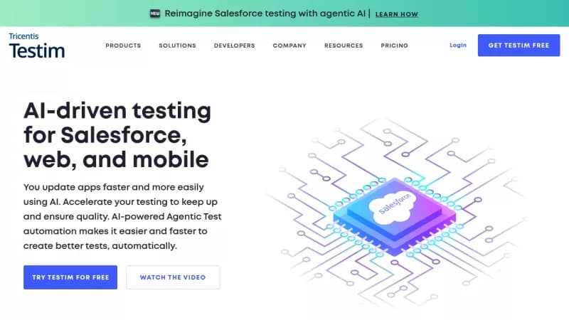 Testim.io screenshot