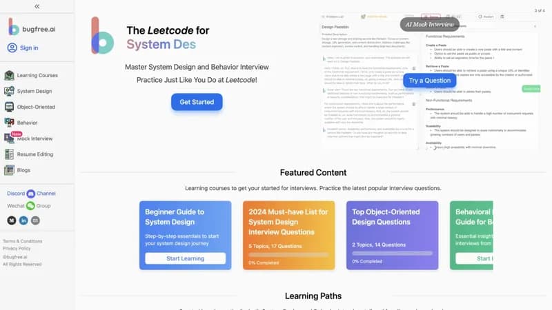 bugfree.ai screenshot