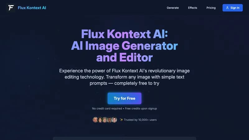 Flux Kontext AI screenshot