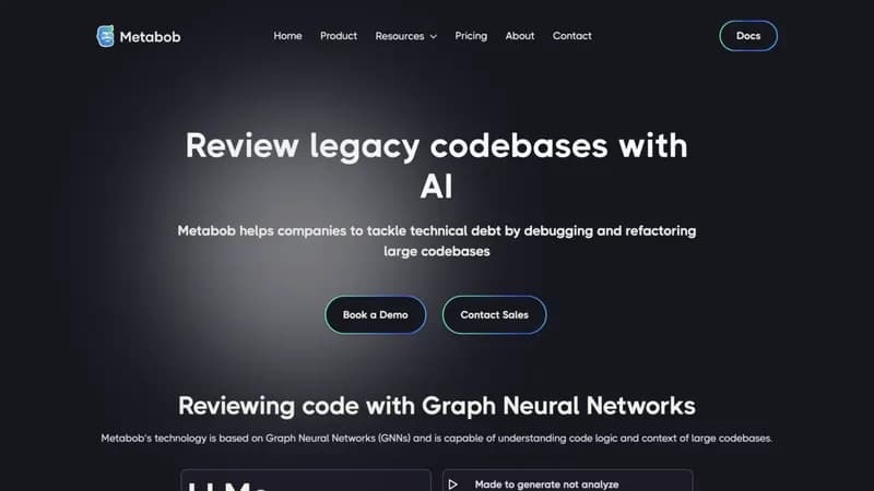 Metabob screenshot