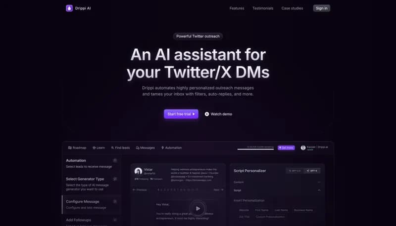 Drippi.ai screenshot