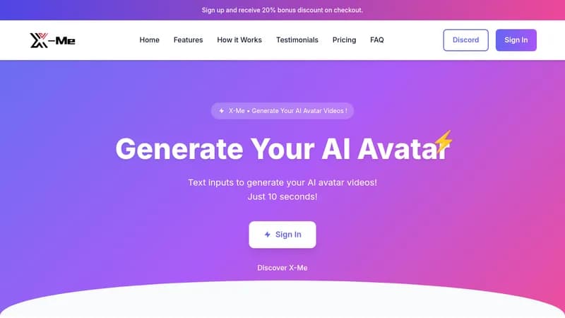 x-me ai website