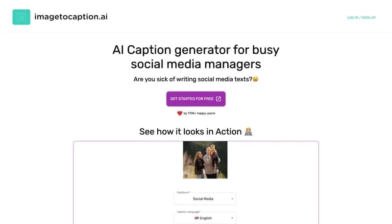 imagetocaption.ai screenshot