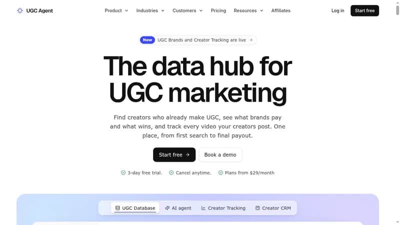 ugc agent website