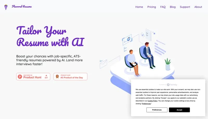 Flavored Resume screenshot