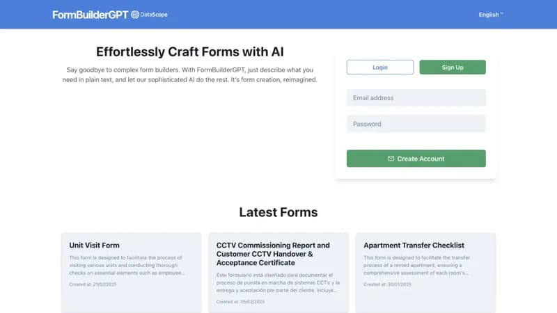 FormBuilderGPT screenshot