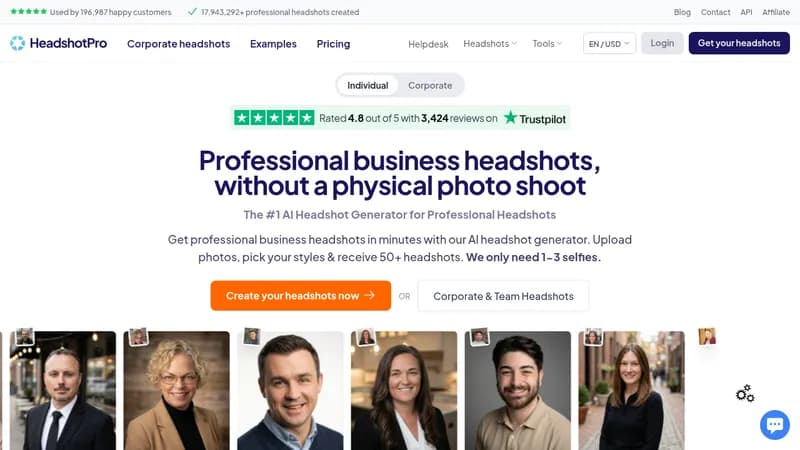 headshotpro website