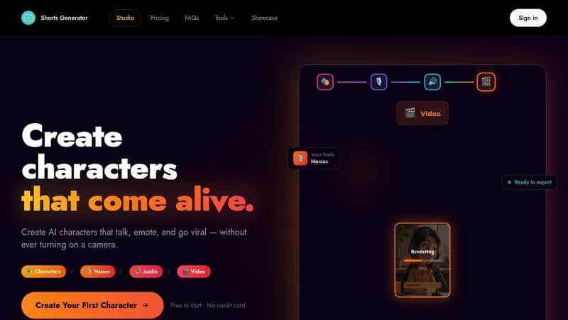 shorts generator website