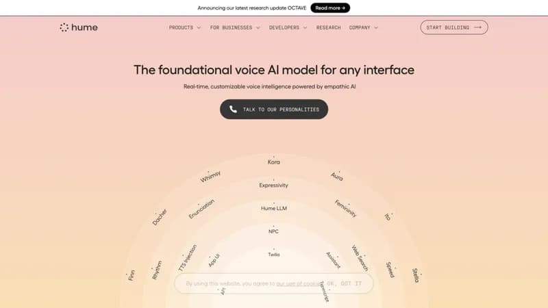 Hume AI screenshot