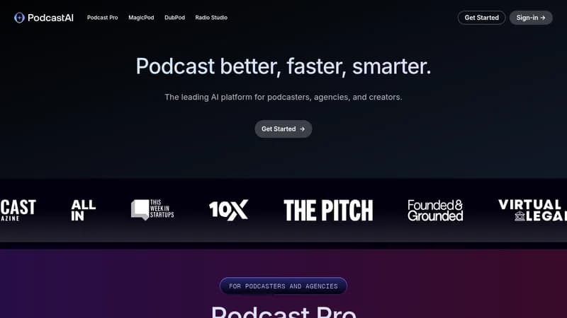 podcastai website