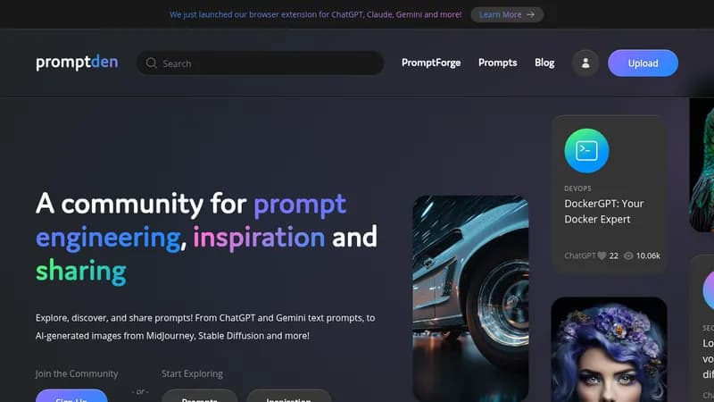 promptden website