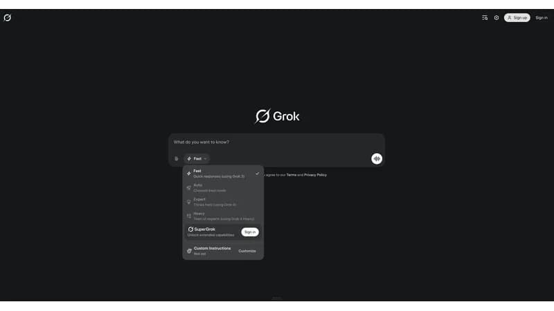 Grok screenshot