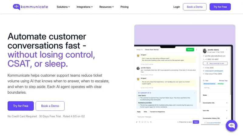 kommunicate website