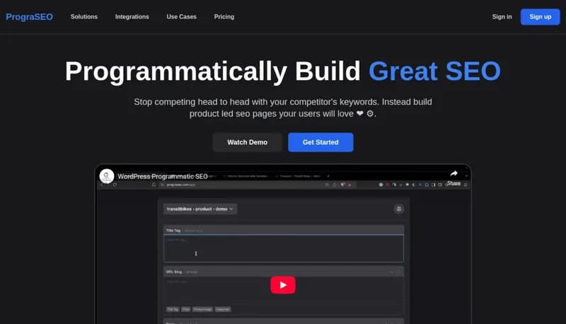 PrograSEO screenshot