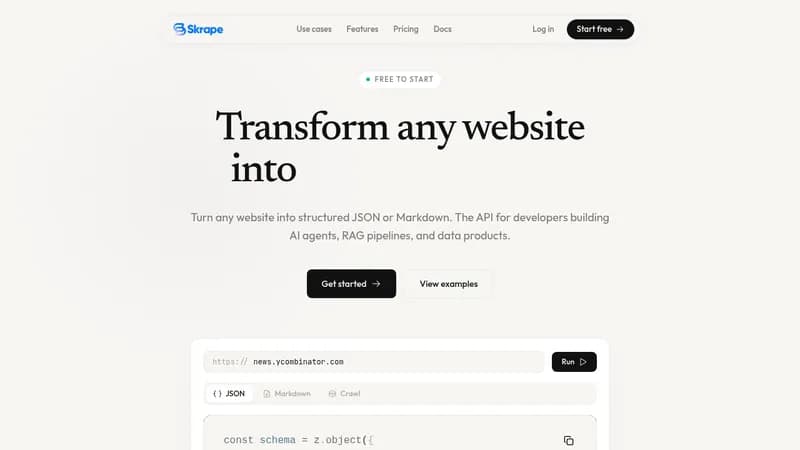 skrape website
