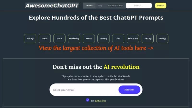 Awesome ChatGPT Prompts screenshot