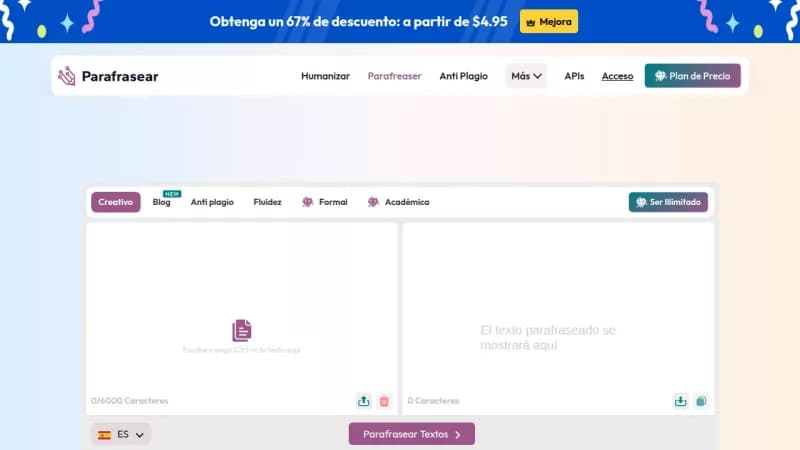 Parafrasear.ai screenshot