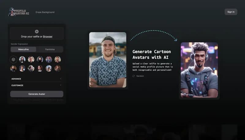 Profile Avatar AI screenshot