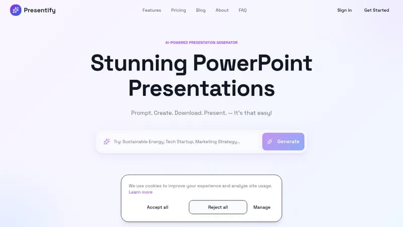 presentify website
