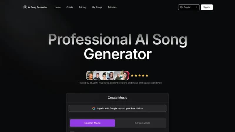 Free AI Song Generator screenshot