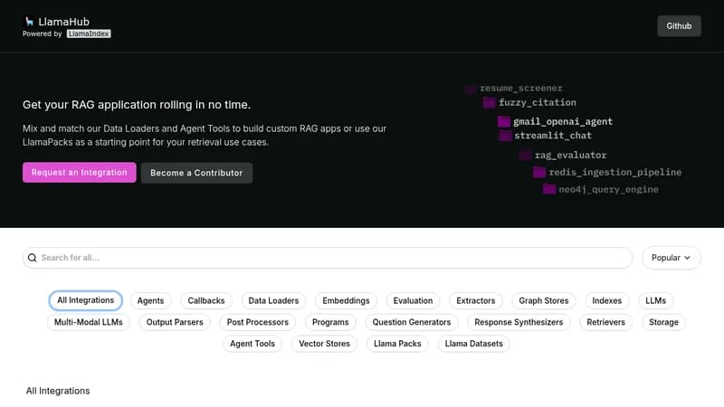 llamahub website