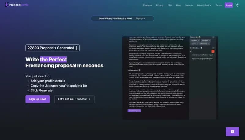 Proposal Genie screenshot