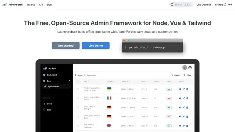 AdminForth screenshot