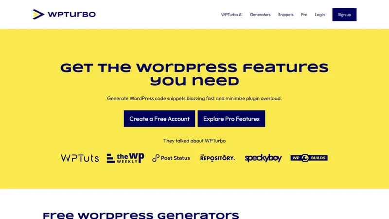 WPTurbo screenshot