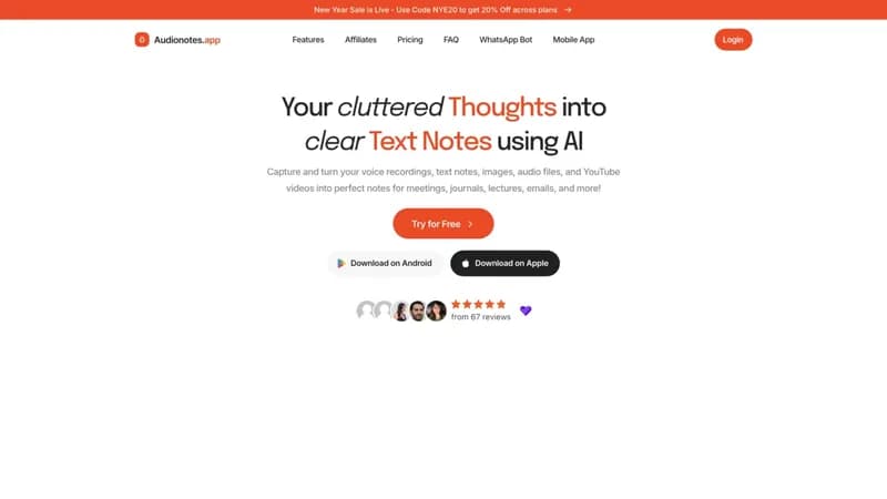 Audionotes.app screenshot