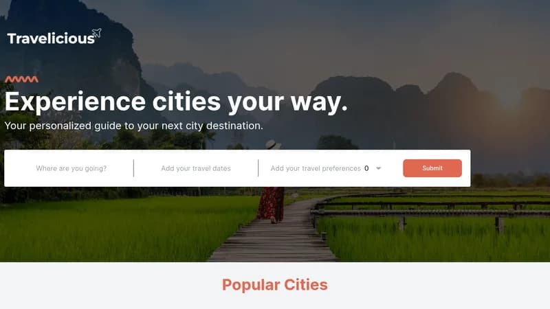 travelicious website