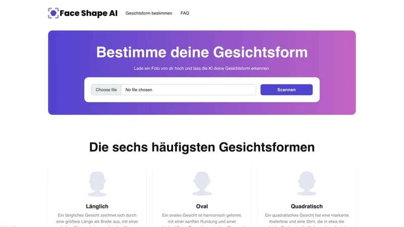 Gesichtsform Bestimmen screenshot