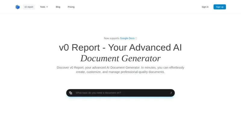 v0 Report screenshot