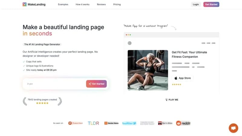 Makelanding screenshot