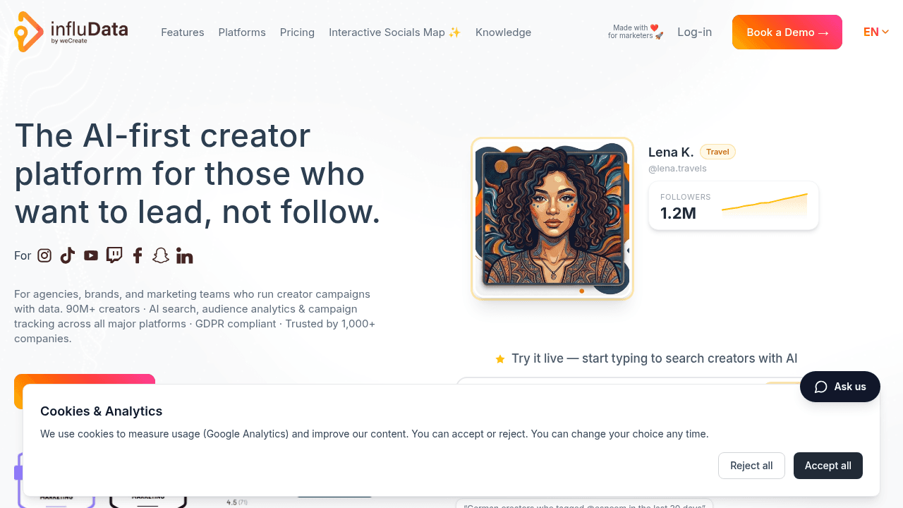 infludata website