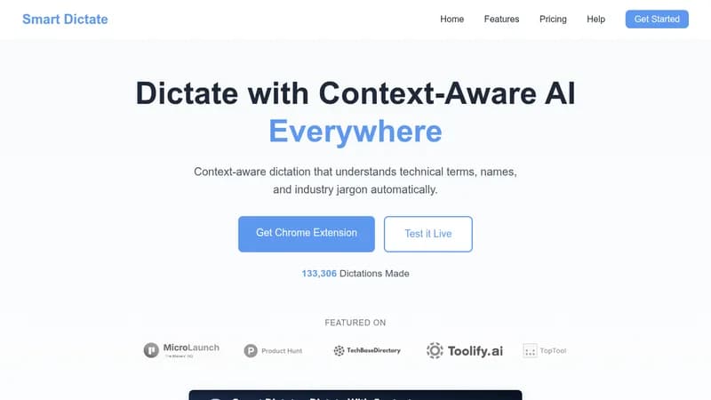 smart dictate website